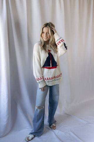 Set Sail Americana Graphic Sweater - The Red Thread Boutique