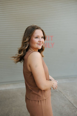 Sloane V Neck Tank, Teakwood by Z Supply *final sale - The Red Thread Boutique