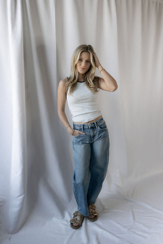 Soho Slim Barrel Jeans - The Red Thread Boutique