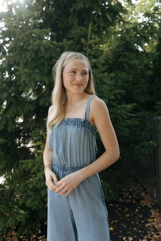 Solara Chambray Jumpsuit *final sale - The Red Thread Boutique