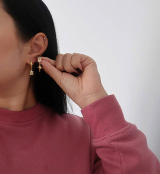 Starlight Dangle Earrings | Statement Earrings - The Red Thread Boutique