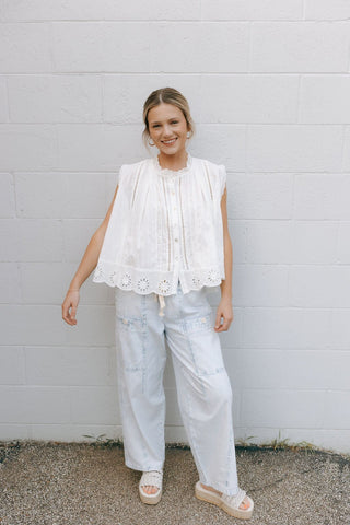 Stripe Barrel Pants *final sale - The Red Thread Boutique