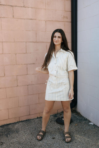 Stripe Jacket, Blue/Off White *final sale - The Red Thread Boutique