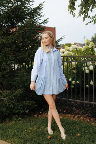 Stripe Shirt Dress *final sale - The Red Thread Boutique