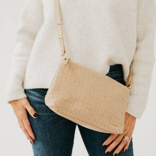 Suede Harper Hobo Shoulder Bag: Oat - The Red Thread Boutique