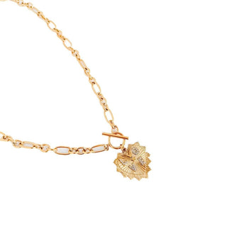 Sunburst Heart Love Pendant Necklace - The Red Thread Boutique