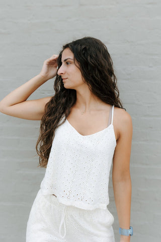 Sylvie Knit Eyelet Tank by Z Supply *final sale - The Red Thread Boutique