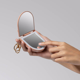 Terracotta Compact Mirror Keychain - The Red Thread Boutique