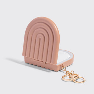 Terracotta Compact Mirror Keychain - The Red Thread Boutique