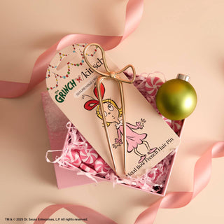 The Grinch x Kitsch Gold Bow French Hair Pin *final sale* - The Red Thread Boutique