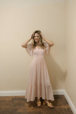 The Lily Pink Perfect Midi Dress - The Red Thread Boutique