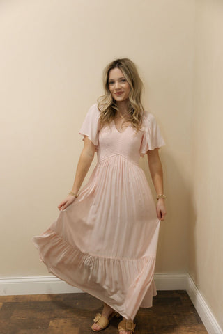 The Lily Pink Perfect Midi Dress - The Red Thread Boutique