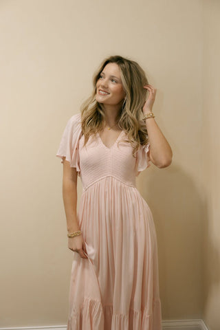 The Lily Pink Perfect Midi Dress - The Red Thread Boutique