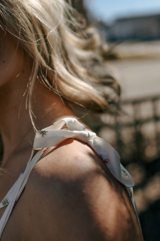 Tie Shoulder Floral Dress *final sale - The Red Thread Boutique