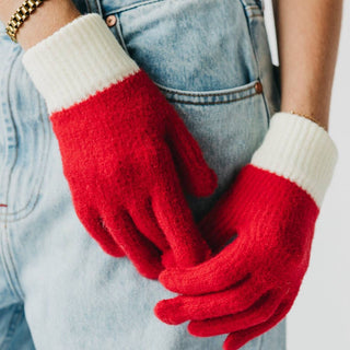 Two Tone Smart Gloves: Black/Gray - The Red Thread Boutique