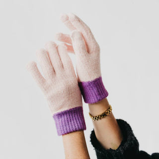 Two Tone Smart Gloves: Black/Gray - The Red Thread Boutique