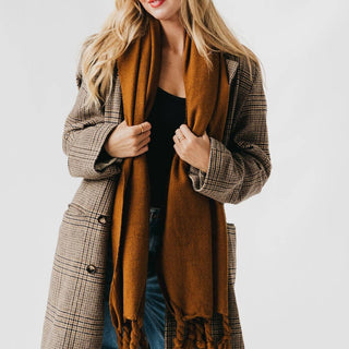 Twyla Twisted Tassel Scarf: Teal - The Red Thread Boutique