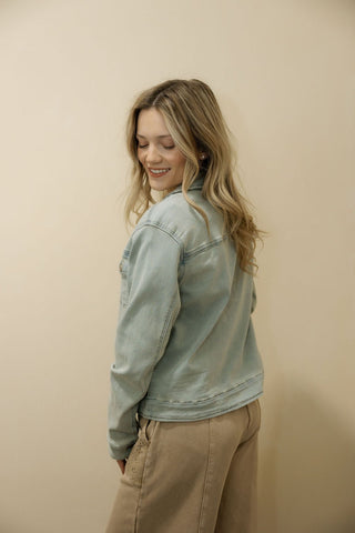 Tyler Denim Jacket, Air Blue Wash - The Red Thread Boutique