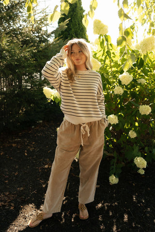 Washed Cord Pants, Tan *final sale* - The Red Thread Boutique