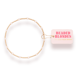 White Dainty Poppi Bracelet: Gold / Standard 6.75 inch - The Red Thread Boutique