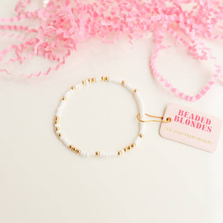 White Sprinkle Bracelet - The Red Thread Boutique
