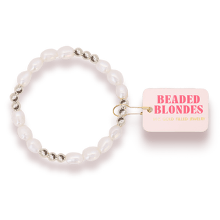 Willow Pearl Bracelet in Silver: Standard 6.75 inch - The Red Thread Boutique