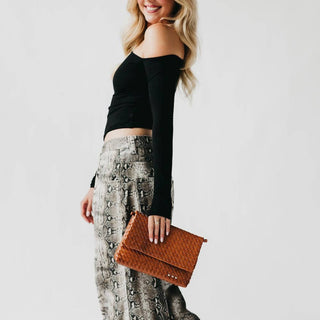 Wrenlee Woven Flap Crossbody: Cream - The Red Thread Boutique