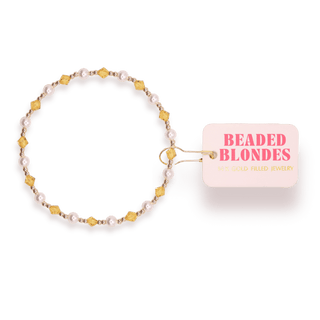 Yellow Pearl June Bracelet: Standard 6.75 Inch - The Red Thread Boutique