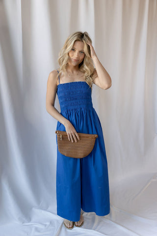 Z Supply Cornelia Poplin Midi Dress, Nautical - The Red Thread Boutique