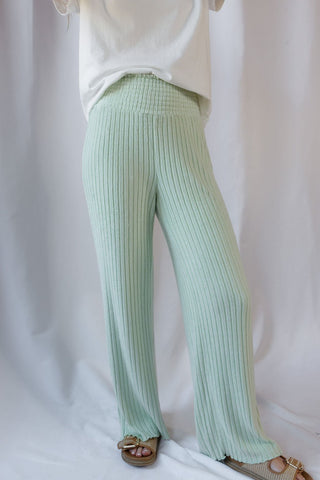 Z Supply Dawn Smocked Rib Pants, Sprout - The Red Thread Boutique