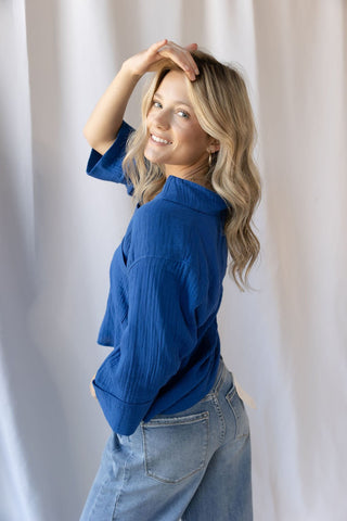 Z Supply Helena Shirt, Nautical - The Red Thread Boutique