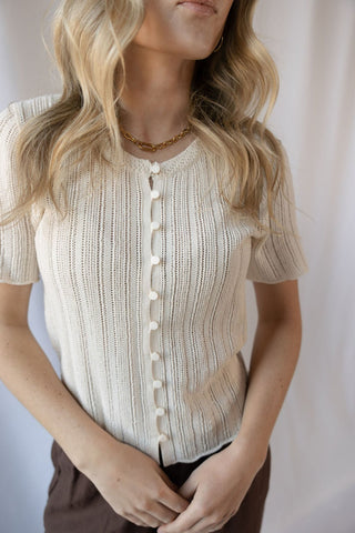 Z Supply Starboard Crochet Top, Linen - The Red Thread Boutique