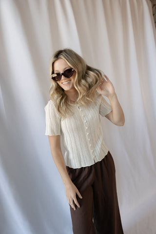 Z Supply Starboard Crochet Top, Linen - The Red Thread Boutique