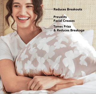 Satin Pillowcase, Champagne Butterfly - The Red Thread Boutique